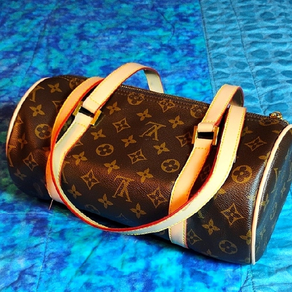 Brown Monogram Barrel Fashion Bag EUC